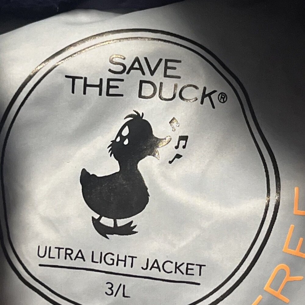 Save the Duck "Lucas" Nylon Puffer Jacket Blue Size 3-L Younth - Picture 3 of 14